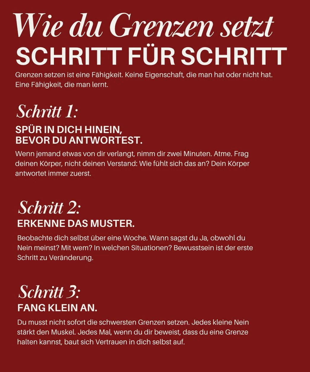 Workbook Seite 4 Wie du Grenzen setzt